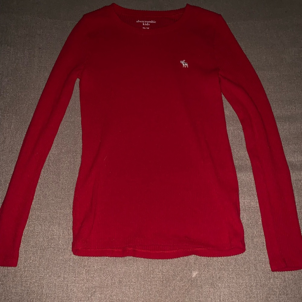 Red Abercrombie kids long sleeve.